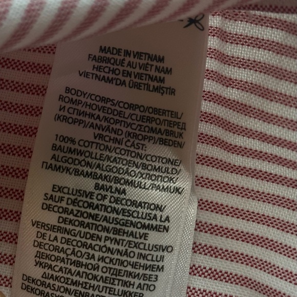 Ralph Lauren Classic Fit Red/White Striped Oxford Shirt Long Sleeve Size XXL - Picture 7 of 7